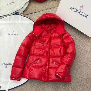 Moncler Women's Red Puffer Jacket